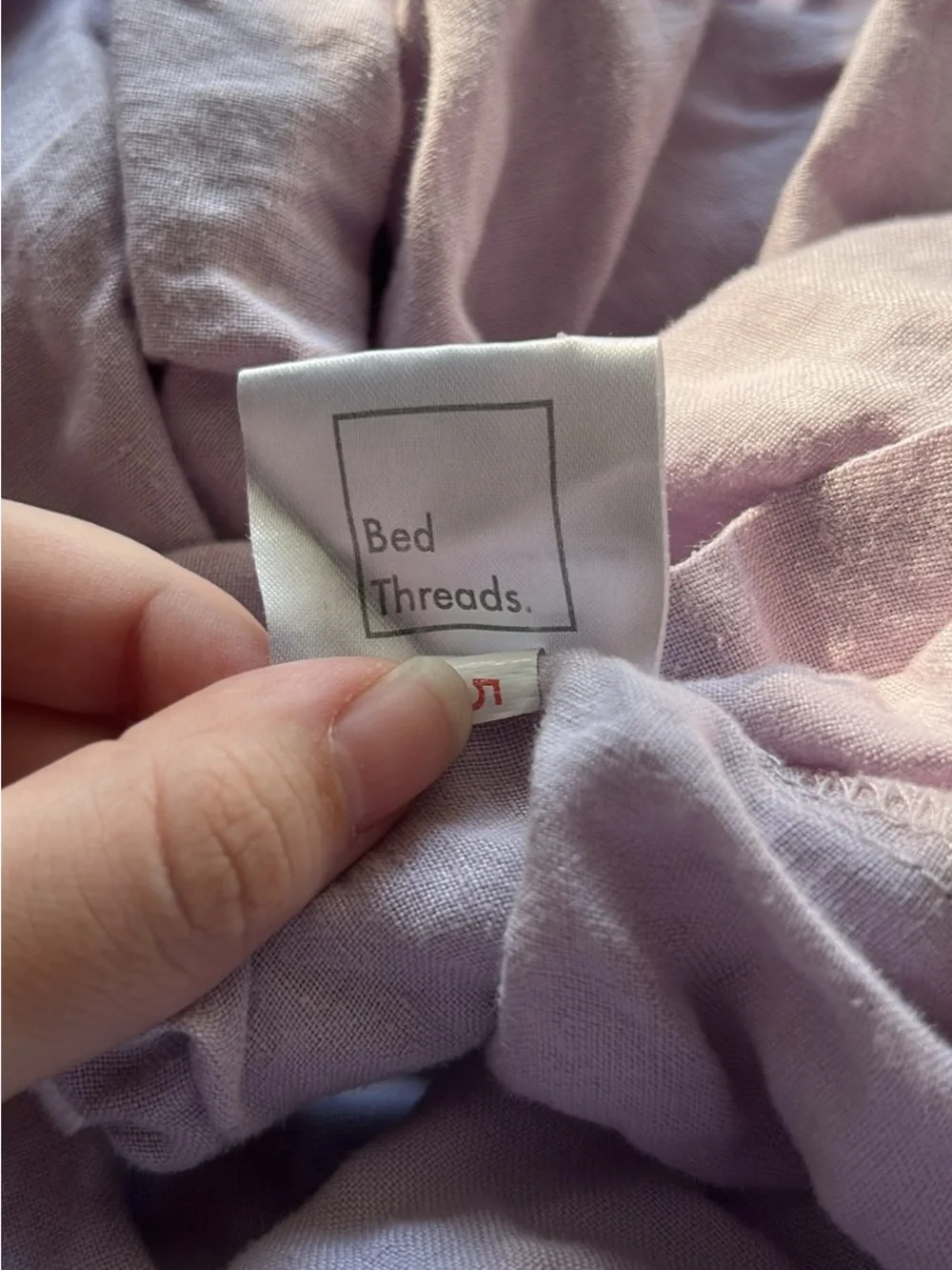 Bed Threads Lilac Linen Duvet Cover and Pillowcases- Soft Lavender Bedding